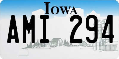 IA license plate AMI294