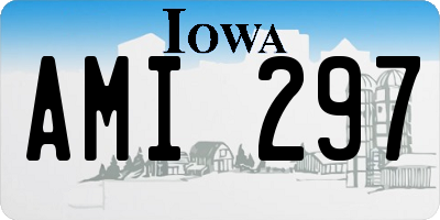 IA license plate AMI297