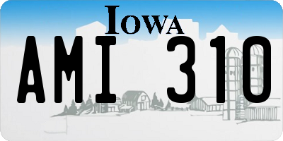 IA license plate AMI310