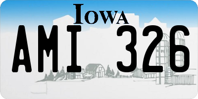 IA license plate AMI326