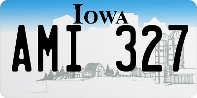 IA license plate AMI327