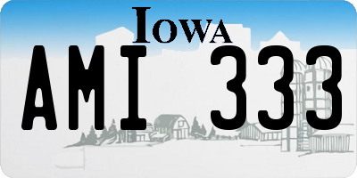 IA license plate AMI333