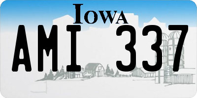 IA license plate AMI337