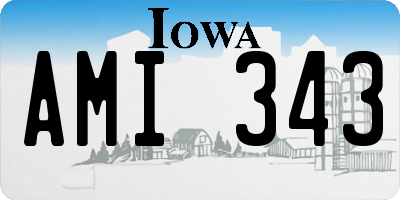 IA license plate AMI343