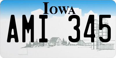 IA license plate AMI345