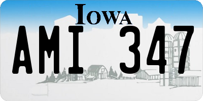 IA license plate AMI347