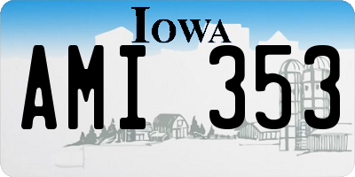 IA license plate AMI353