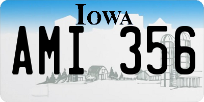 IA license plate AMI356