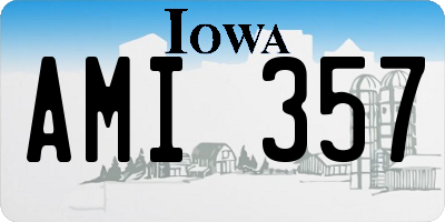 IA license plate AMI357