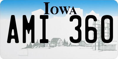 IA license plate AMI360
