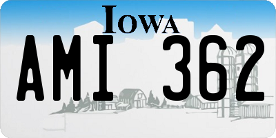 IA license plate AMI362