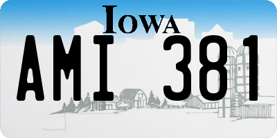 IA license plate AMI381