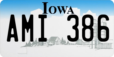IA license plate AMI386