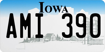 IA license plate AMI390