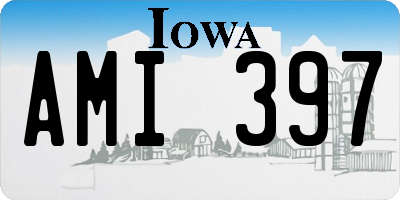 IA license plate AMI397