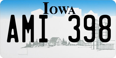 IA license plate AMI398