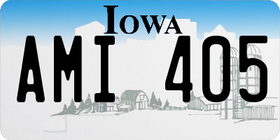 IA license plate AMI405