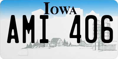 IA license plate AMI406