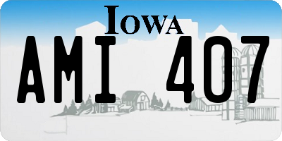 IA license plate AMI407