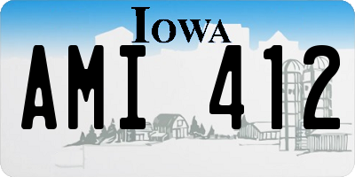 IA license plate AMI412