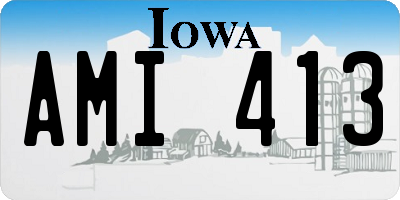 IA license plate AMI413