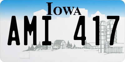 IA license plate AMI417