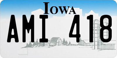 IA license plate AMI418
