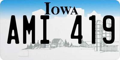 IA license plate AMI419