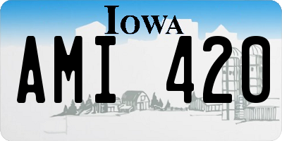 IA license plate AMI420