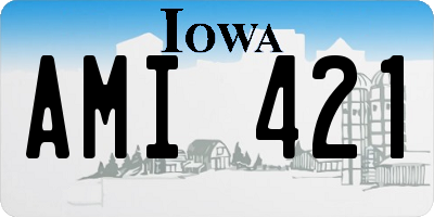 IA license plate AMI421