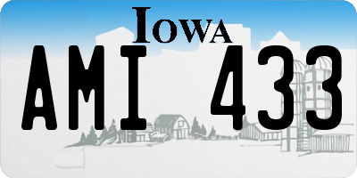 IA license plate AMI433