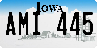 IA license plate AMI445