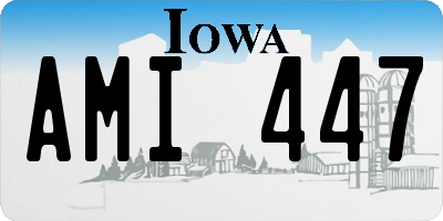 IA license plate AMI447