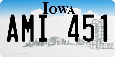 IA license plate AMI451