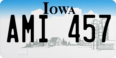 IA license plate AMI457