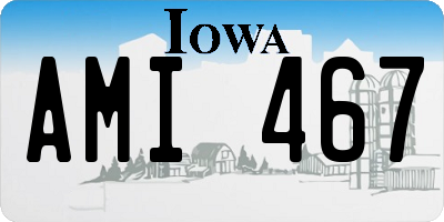 IA license plate AMI467