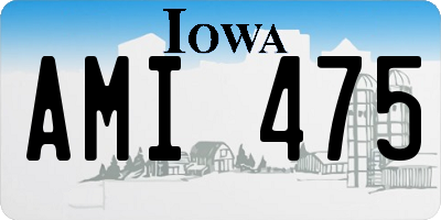 IA license plate AMI475