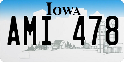 IA license plate AMI478