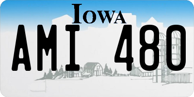 IA license plate AMI480