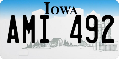 IA license plate AMI492