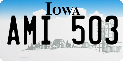 IA license plate AMI503
