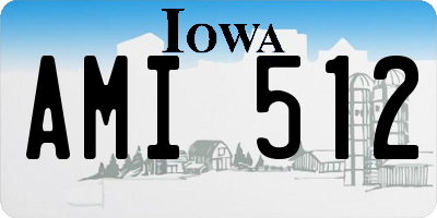 IA license plate AMI512