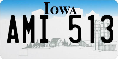 IA license plate AMI513