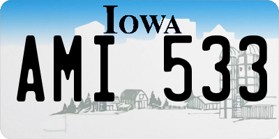 IA license plate AMI533