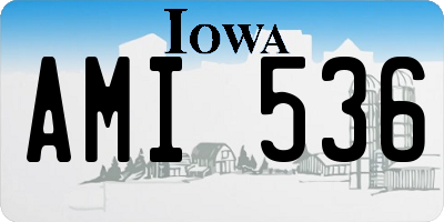 IA license plate AMI536