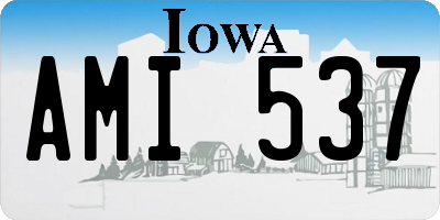IA license plate AMI537