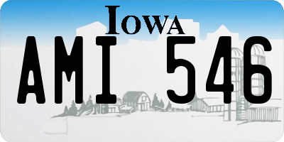 IA license plate AMI546