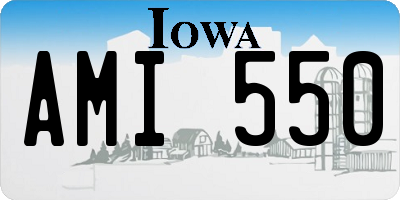IA license plate AMI550