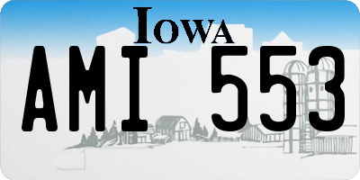 IA license plate AMI553