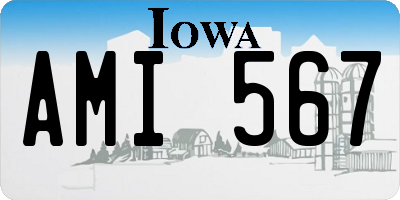 IA license plate AMI567